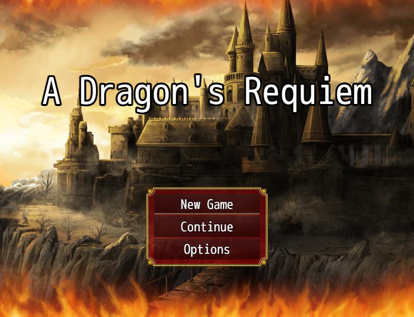 Game Title screen for A Dragon's Requiem